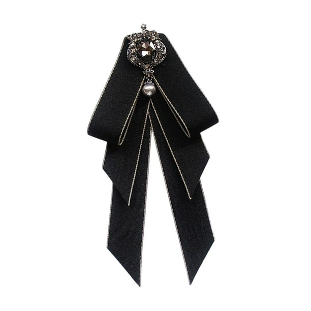 Broche de pajarita Salvador para mujer con diamantes de imitación estilo retro