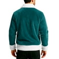 thumbnail image 3 of Havenx Christmas Sweatshirts for Men 1/4 Zipper Fuzzy Flannel Long Sleeve Hoodies Big and Tall Soild Color Santa Hoodies Fleece Zipper Xmas Winter Tops,Dark Green XL, 3 of 4