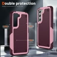 thumbnail image 3 of Dteck Case for Samsung Galaxy S23,Dual Layer Protective Heavy Duty Cover Shockproof Rugged with Non Slip Textured Back Military Protection Bumper Tough Case, Rose, 3 of 8