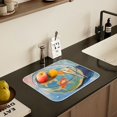 thumbnail image 5 of Yayeee Dish Drying Mat for Kitchen Counter 16" x 18" Microfiber Super Absorbent Coffee Decorative Pad, Art Goldfish, 5 of 9