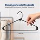 thumbnail image 2 of Ganchos de Plastico Premium SereneLife, Antideslizantes, Ahorradores de Espacio, Duraderos y Resistentes, para Camisas, Suéteres, Sudaderas, Abrigos, Pantalones y Vestidos, Negro, Pack 200, 2 of 7