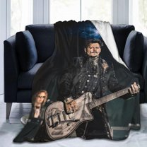 Johnny Depp Blanket Anti-pilling Throw Blanket Plush Blanket Light Weight & Super Soft, Warm & Comfy Flannel Fleece Blanket for Couch, Bed, Sofa, 60x80