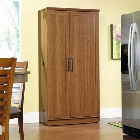 Sauder Homeplus Transitional Storage Cabinet Sienna Oak Finish