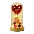 thumbnail image 2 of LOVE LED Heart Glass Dome Romantic Figurine Light Decoration Eternal Flower Valentine Day Decor Valentine's Day Gift for Couples, 2 of 6