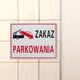 thumbnail image 1 of unbranded Señal Impermeable De Advertencia Para Entrada Evitar Estacionar Y Riesgo De Remolque, 1 of 6