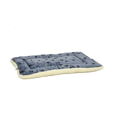 UPC: 0027773009504 | MidWest Fleece Blue Paw Print Reversible Dog Bed 42