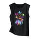 thumbnail image 3 of Tank Top Para Mujeres Workout Túnica para mujer, ropa deportiva, camisetas sin mangas, camisetas sin mangas para entrenamiento de Yoga, camiseta holgada con gráfico de ejercicio para (Black, XL), 3 of 4