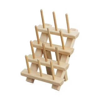 60 Spool Thread Rack - Organizer, Stand, Cones Wood —