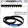 thumbnail image 2 of 560J10 PJ V-Ribbed Belt 10 Ribs 56" Length x 0.92" Width x 0.14" Height, EPDM Rubber Poly V Belt, Multi Wedge Micro V Belt, 2 of 5