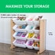 thumbnail image 2 of Natural Wood/White Kids Toy Organizer with 12 Storage Bins, 2 of 5