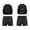 Black, variant on Alvivi Kids Girls Active Gym Fitness Sportswear Short Tracksuits Gymnastics Dance Outfits Hot Pink 12