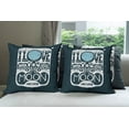 thumbnail image 6 of Ambesonne I Love You Throw Pillow Cover 4 Pack, Space Galaxy Stars, 24", Dark Blue White, 6 of 7