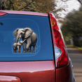 thumbnail image 2 of Lotusprinthandmade Elephant Mom and Kid Family Transparent Vinyl Decal 4 Sizes (6x9 Inches), Jesus Decal, 2 of 5