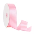 thumbnail image 2 of Cinta de tela de color liso, ancha y elegante, de satén, 100 yardas, para ramos florales. Rosa claro, 2 of 9