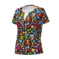 thumbnail image 2 of Naloa Underwater Diving Animals Print T-Shirts Short Sleeve V Neck Tees for Women Fashion Tops Trendy Lightweight Soft Casual Summer Outfits Clothes, 2 of 5