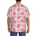 thumbnail image 7 of Goofa Strawberries Printed Men's Casual Short-sleeved Shirt,Lightweight Breathable Button-down,Summer Casual men's top,Versatile Fashion shirt-XX-Large, 7 of 7