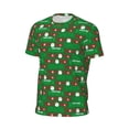 thumbnail image 6 of Wukai Cute Santa And Ho Ho Ho Print Men's Short-Sleeved Mesh T-Shirt,Quick-Dry Short Sleeve Workout T-Shirt-XX-Large, 6 of 8