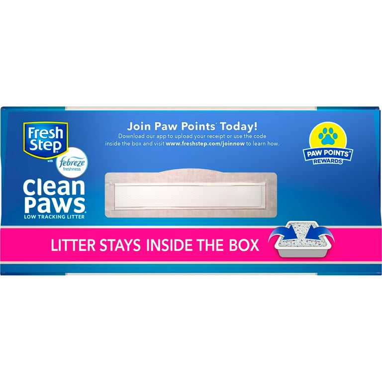 Fresh Step Clean Paws Cat Litter Low Tracking Clumping Litter With Febreze and Gain 22.5 lbs Walmart