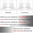 thumbnail image 4 of Ram Seat Covers Full Set,  Ram 1500 Seat Cover Compatible with 2002-2025  RAM 1500 2500 3500 Crew Quad Cab with Curved Bench, Coffee, 4 of 6