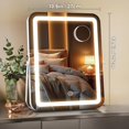 thumbnail image 2 of Espejo de Tocador MINISO 28x36 cm con Luz LED y Aumento 5X, 2 of 8