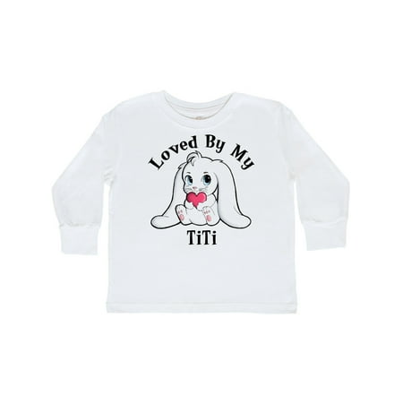 

Inktastic Loved By My TiTi Bunny Rabbit Gift Toddler Boy or Toddler Girl Long Sleeve T-Shirt