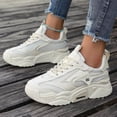 thumbnail image 2 of Junboys Womens Warm Fall Winter Casual Sneakers - Stylish Colorful Tennis Shoes for Daily Walking Comfort,Beige 36, 2 of 4
