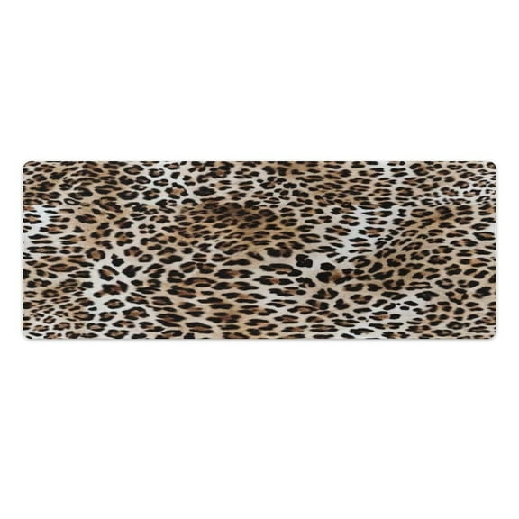 Animal Cheetah Print 2 PCS Anti Fatigue Rugs Pvc Non Skid Waterproof Floor Mat Cushioned Comfort Standing Kitchen Mats for Floor