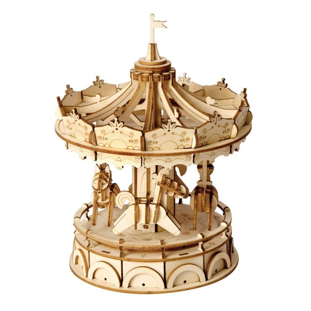 Hands Craft 3D Modern Wooden Puzzle: Classic Carousel - Walmart.com