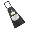 thumbnail image 3 of pitrice Apron Adjustable PVC Sleeveless Apron Pocket Strap Cooking Bib Kitchen Accessory, Type 2, Black and Gray, 3 of 8
