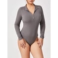 thumbnail image 2 of Fashion Long Sleeve Jumpsuit Seamless Slimming Shapewear For Women Romper, 2 of 11