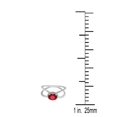 thumbnail image 5 of AoneJewelry 0.85 Carat 6MM Round Created Ruby and Diamond Ring In 10K Solid Rose, White & Yellow Gold, 5 of 5