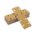 thumbnail image 1 of Unique Bargains 50Pcs Discos de Lijado Húmedo Seco Impermeable Hook&Loop Papel de Lija para Acabado Automotriz 2.76Pulgadas x 7.8Pulgadas 320 Grano 8 Agujeros Amarillo Óxido de Aluminio, 1 of 1