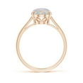 thumbnail image 2 of Angara Natural Opal Ring - Oval Solitaire 1.45 ct Opal Cocktail Ring for Women | October Birthstone Jewelry | 14K Rose Gold Opal Ring (Ring Size = 10), 2 of 12