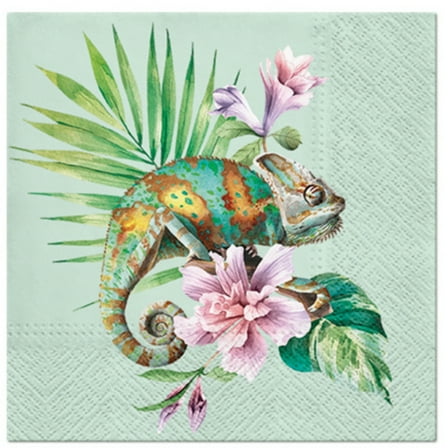 Keep Unique Animal Paper Napkins, Botanical Napkins, Decoupage Napkins, Assorted Color, 20/Pack