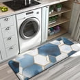 thumbnail image 3 of Blue White Gold Hexagon Marble Pattern Kitchen Rug Mat,Kitchen Runner Rugs Non Skid Washable,Decorative Kitchen Floor Mats for Kitchen,Sink,Laundry,17"x47.2", 3 of 7