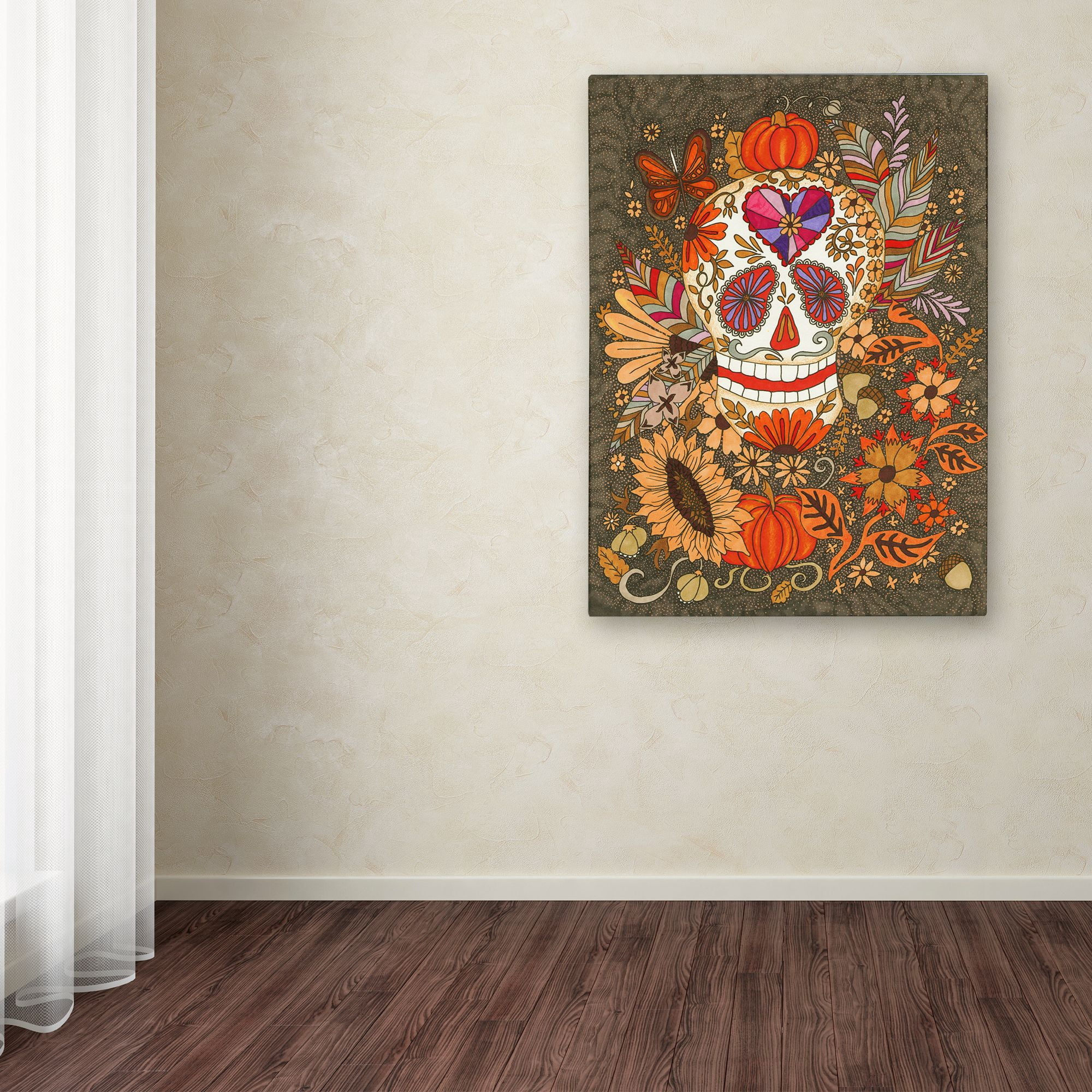 Trademark Fine Art 'Autumn Skull' Canvas Art by Kim Kosirog