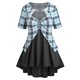 thumbnail image 1 of Camiseta de Túnica Escotada con Faldas de Talla Extra Rosegal Camisetas tallas grandes, 1 of 5