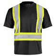 thumbnail image 3 of JORESTECH 5-Pack Hi-Vis Short Sleeve Safety Shirt, Two-Toned (Black, XS), 3 of 10