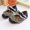 thumbnail image 2 of YunPes Girls Mary Jane Shoes Ruffle Gingham Lace Trim Flats Princess Shoes with Bowknot Ankle Strap Elegant Vintage Dress Shoes, 2 of 9