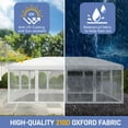thumbnail image 5 of Ktaxon 10x20 Ez Pop Up Canopy Tent,Outdoor Sun Shade Shelter with Mosquito Netting,Outdoor Gazebo,One Push Setup with Bag,6 Sidewalls,UPF50+ - White, 5 of 8