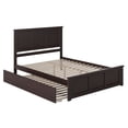 thumbnail image 3 of AFI Madison Queen Platform Bed with Wood Headboard Footboard & Twin XL Trundle, Espresso, 3 of 6