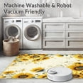 thumbnail image 5 of ODIKA 4'x6' Machine Washable Non-Slip Area Rug, Artistic Sunflower Door in Half Circle Shape for Welcoming Spaces High Traffic Rug with Pad, Yellow, 63100, 5 of 8