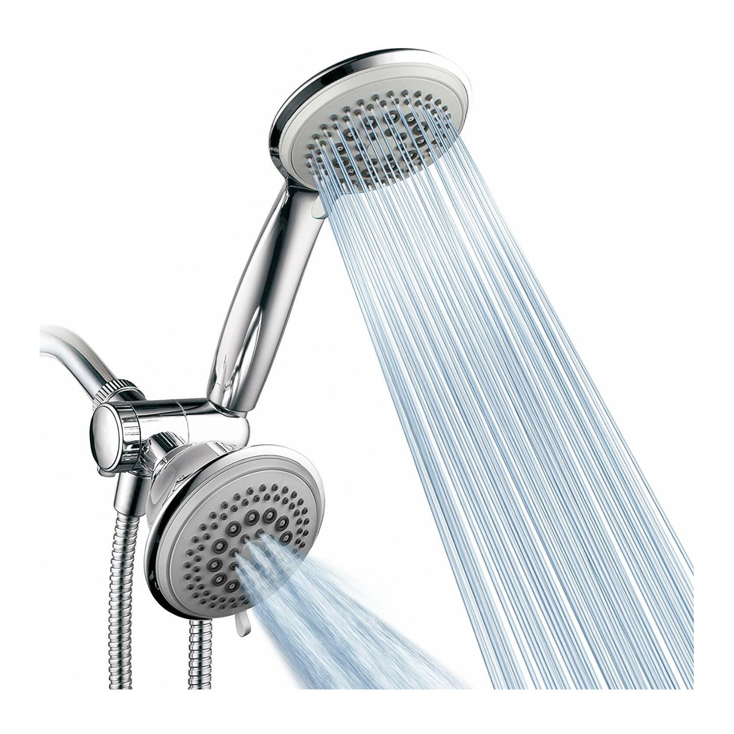 Multi Shower Head Set With Hose CHROME Bathroom Massage/Spray 2 Function Shower 
