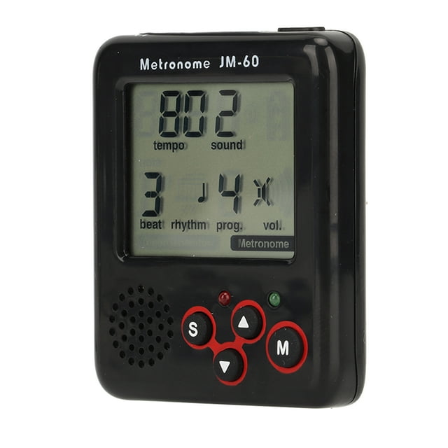 Metrónomo LCD, negro LCD digital Mini metrónomo digital Violín Metrónomo pequeño Experiencia incomparable