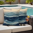 thumbnail image 2 of Outdoor Pillow Cover Abstract Art Set of 2 Waterproof Throw Pillowcases Beach Waves Decorative Patio Furniture Pillows for Couch Garden Indoor & Outdoor Use, 2 of 9