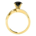 thumbnail image 3 of AoneJewelry 1.10 Carat Black & White Diamond Solitaire Style/ Engagement Ring In 14K Yellow Gold, 3 of 5
