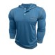 thumbnail image 4 of Blusa de manga larga con capucha para hombre, informal, a la moda, de color sólido, transpirable, de manga larga, con cuello redondo, blusa de poliéster para hombre, 4 of 6