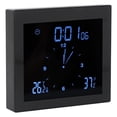 thumbnail image 4 of Alarma digital resistente al agua, reloj de visualización de temperatura y humedad, temporizador de mesa para interiores, multifuncional para decoración de oficina y hogar (negro TS-WP10-B), 4 of 14