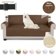 thumbnail image 1 of Sofa Cover Sofa Cover Waterproof Sofa Throws With Elastic Straps Non-Slip For Dogs Pets, Wear And Rip Protect (Brown, 3 Seater), 1 of 6