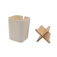 thumbnail image 2 of Vaso de gárgaras de bambú Brillar soporte para cepillo de dientes cuatro compartimentos, 2 of 5